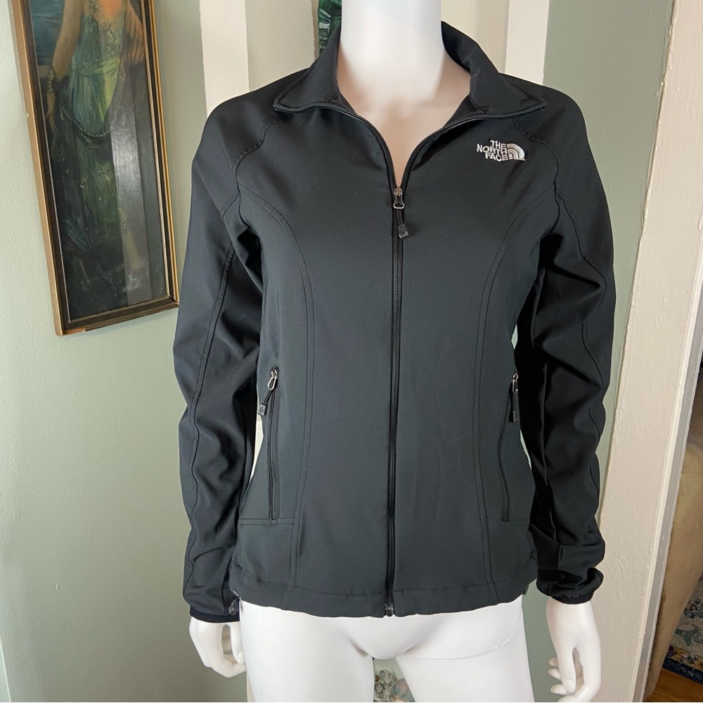 The North Face TNF Apex Women's Black Softshell Full Zip Jacket Small S - Picture 1 of 15